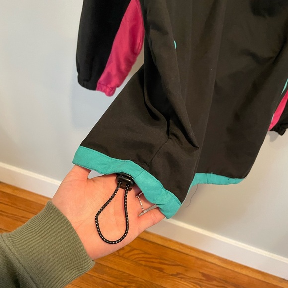 Brooklyn Windbreaker Pullover Good Vibes Black Multicolor Size Large - Picture 11 of 12